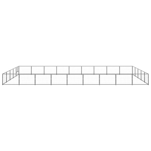 vidaXL Kavez za pse crni 45 m&sup2; čelični