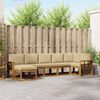 vidaXL Set vanjskih sofa s jastukom 7 pcs Prirodna i bež