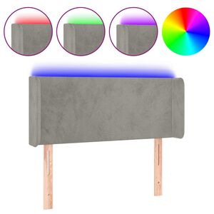 vidaXL LED uzglavlje svjetlosivo 83x16x78/88 cm bar&scaron;unasto