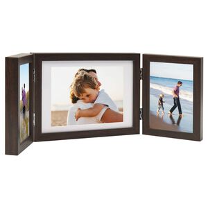 vidaXL Trodijelni okvir za fotografije smeđi 22x15 cm + 2 x (10x15 cm)