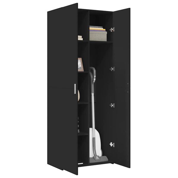 vidaXL Visoka komoda crna 70 x 42,5 x 185 cm od konstruiranog drva