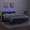 vidaXL Krevet box spring s madracem LED tamnosivi 140x200 cm bar&scaron;un