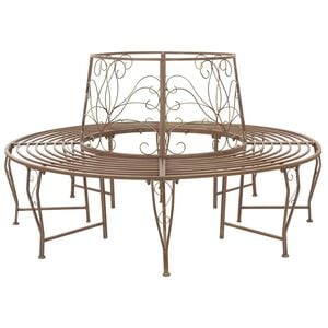 vidaXL Klupa pod drvetom 8-Broj sjedala &Oslash; 160 x 89 cm Čelik