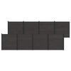 vidaXL Panel ograde 8 pcs WPC i aluminij Crna