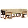 vidaXL Set vanjskih sofa s jastukom 6 pcs Prirodna i bež