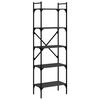 vidaXL Regal za knjige 5 razina crni 56x31,5x174 cm konstruirano drvo