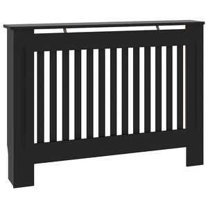 vidaXL Pokrov za radijator crni 112 x 19 x 81,5 cm konstruirano drvo