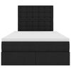 vidaXL Krevet s prostorom za pohranu s LED-om Crna 120 x 190 cm
