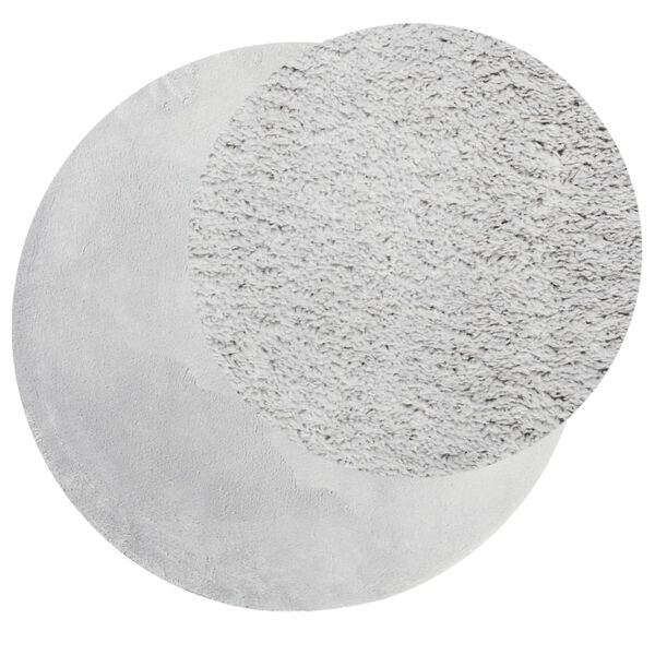 vidaXL Tepih HUARTE kratkih vlakana mekani i perivi sivi &Oslash; 120 cm