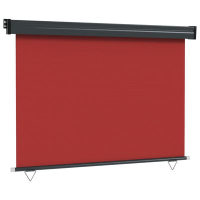 vidaXL Balkonska bočna tenda 122 x 250 cm crvena