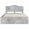 vidaXL Krevetna konstrukcija Beton 140 x 200 cm Čvrsto borovo drvo