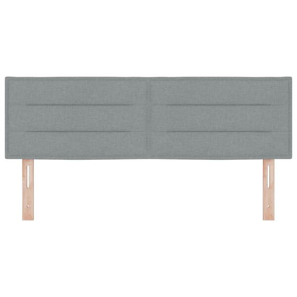 vidaXL Uzglavlje s uzglavljem Svijetlo siva 144 cm Lažna koža