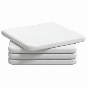 vidaXL Jastučići za sjedenje 4 pcs Bijelo 40 x 40 x 3 cm tkanina