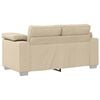 vidaXL Sofa 3 pcs Krema Platnasta tkanina