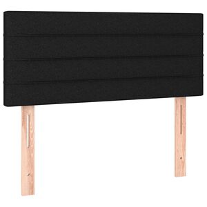 vidaXL Uzglavlje crno 100x5x78/88 cm od tkanine