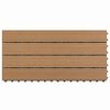 vidaXL Pločice za decking 6 pcs Smeđa 60 x 30 cm Drvoplastična smjesa
