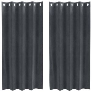 vidaXL Zavjese za zamračivanje 2 pcs Svijetlo siva 140 x 175 cm Bar&scaron;un
