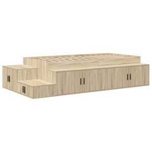 vidaXL Krevet s ladicama Sonoma hrast 75 cm Konstruirano drvo