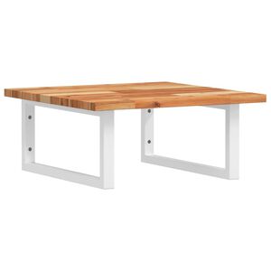 vidaXL Zidna polica za umivaonik od čelika i masivnog bagremovog drva