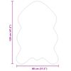vidaXL Umjetni Tepih od Ovčje Kože Tafalla Crna 80 x 120 cm Poliester