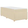 vidaXL Krevetna konstrukcija s madracem Krema 80 x 200 cm tkanina