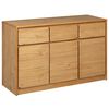 vidaXL Komoda SAUDA boja hrasta 114 x 43 x 75,5 cm od masivne borovine