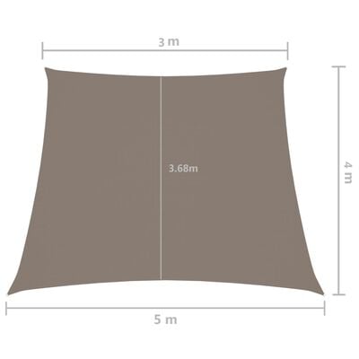 vidaXL Jedro protiv sunca od tkanine Oxford trapezno 3/5x4 m smeđesivo