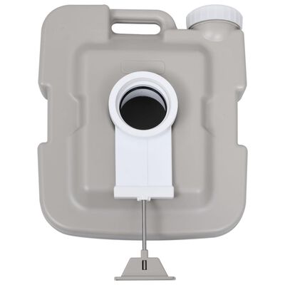 vidaXL Prijenosni toalet za kampiranje sivi 10 + 10 L
