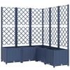 vidaXL Vrtna sadilica s re&scaron;etkom plava siva 120 x 120 x 136 cm PP
