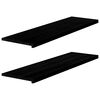 vidaXL Prozorske klupice 2 kom smeđe-crne 140x40x2 cm masivne hrast