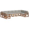 vidaXL Set vanjskih sofa 10 kom. Prirodna i svijetlo siva