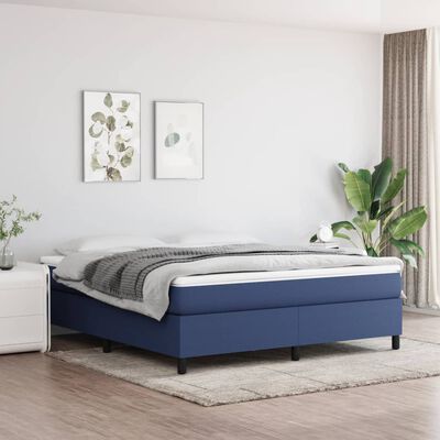 vidaXL Okvir za krevet plavi 160x200 cm od tkanine