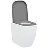 vidaXL Sjedalo za wc s brzim zatvaranjem Siva 44.5 x 35 x 3.6 cm