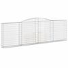 vidaXL Gabionska ko&scaron;ara s lukom 400x30x120/140 cm pocinčano željezo