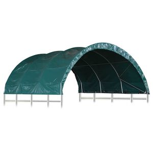 vidaXL &Scaron;ator za stoku PVC 3,7 x 3,7 m zeleni