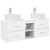 vidaXL Set ormarića za kupaonicu 3 kom. Bijela 129 x 44,5 x 82 cm