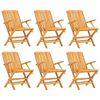 vidaXL Sklopive stolice 6 kom 61x67x90 cm Masivno drvo Teak