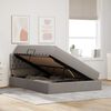 vidaXL Krevet s prostorom za pohranu s LED-om Sivo-smeđa 140 x 190 cm