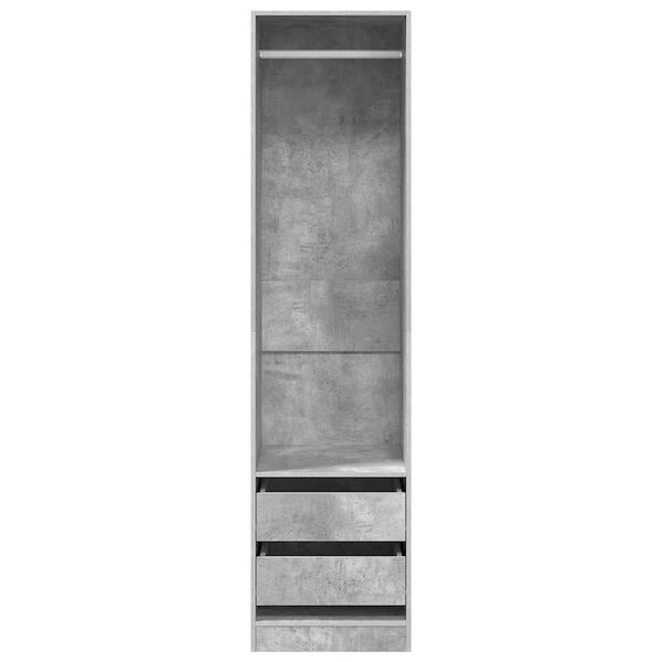 vidaXL Ormar s ladicama boja betona 50x50x200 cm od konstruiranog drva