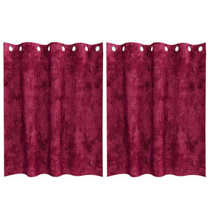 vidaXL Bar&scaron;unaste zavjese 2 kom. Vinska crvena 140 x 140 cm Bar&scaron;un