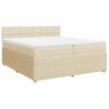 vidaXL Krevet s oprugama i madracem krem 200 x 200 cm od tkanine