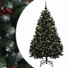 vidaXL Umjetno božićno drvce zeleno s kuglicom 150 cm 150 LED lampica