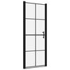 vidaXL Vrata za tu&scaron; od kaljenog stakla 81 x 195 cm crna