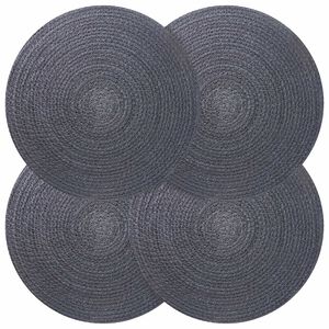 vidaXL Juteni podmetači 4 kom. Tamnosiva 100% Jut