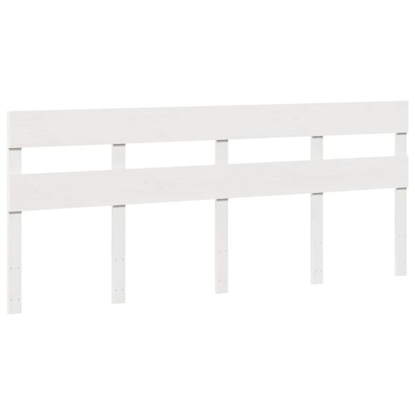 vidaXL Okvir kreveta bez madraca bijeli 200x200 cm od masivne borovine