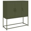 vidaXL Visoka komoda maslinastozeleni 100,5x39x107 cm čelična