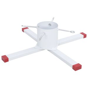 vidaXL Stalak za božićno drvce bijeli 61x61x15,5 cm
