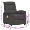 vidaXL Električna masažna fotelja od mikrovlakana tamnosiva