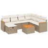 vidaXL 8-dijelni set vrtnih sofa od poliratana s jastucima bež