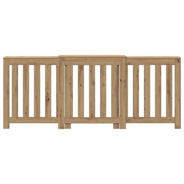 vidaXL Pokrov za radijator boja artisian hrast 205x21,5x83,5 cm drveni